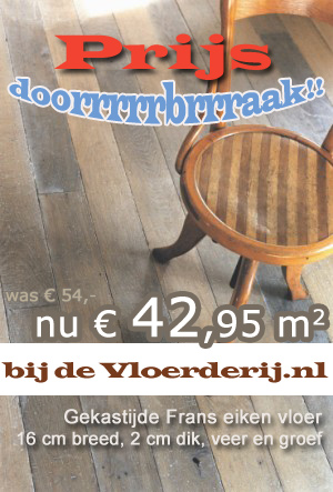 Gekastijde Frans eiken vloer voor slechts 42,95 euro bij de Vloerderij!