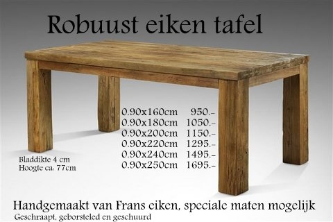 Weer een eiken tafel van het eikenrijk